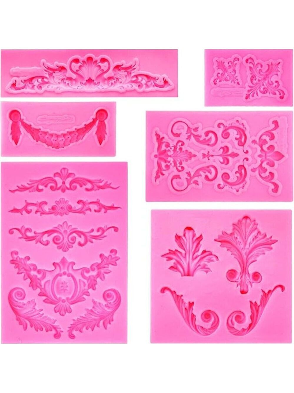 Baroque Style Curlicues Scroll Lace Fondant Silicone Mold cake 🎂 birthday party